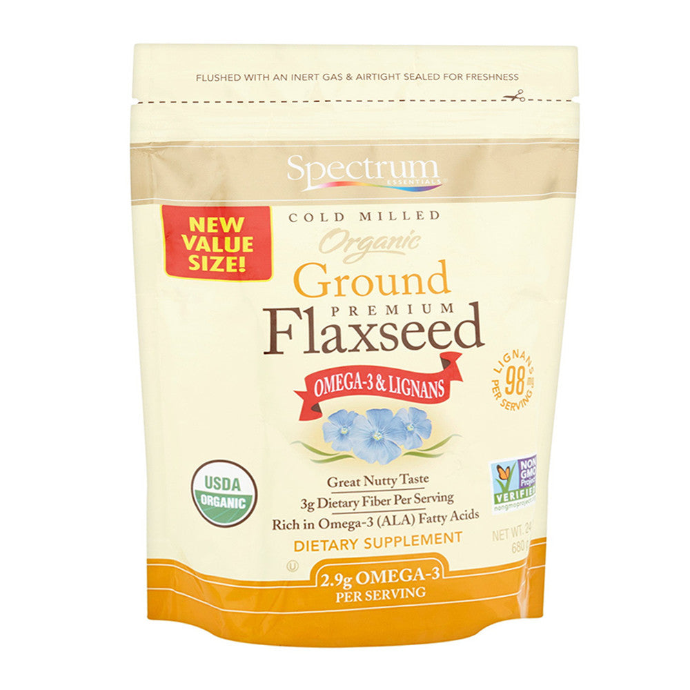 Spectrum Essentials Organic Ground Premium Flaxseed, 24 Oz